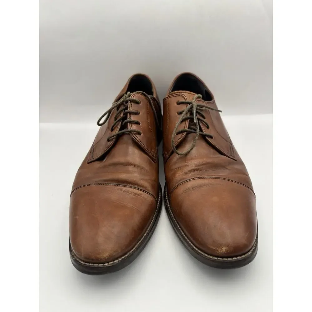Cole Haan Lenox Hill Cap Oxford Brown Leather Sneakers Men Size 10